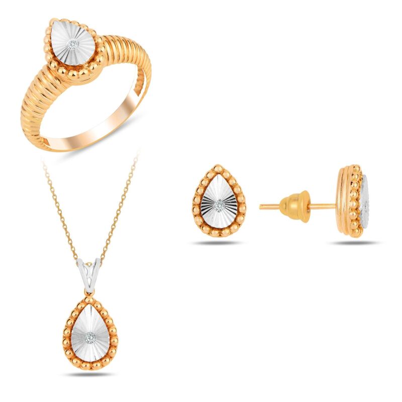 0.08 Karat Fantezi Pırlanta Set - IDL Sertifikalı - 1