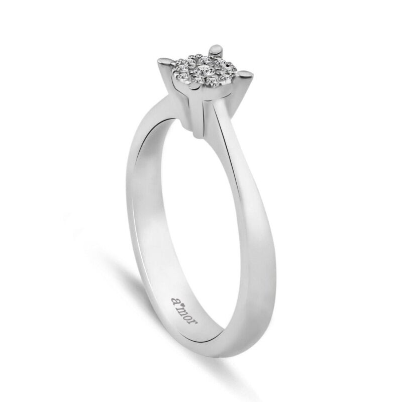 0.10 Karat Pırlanta Coronet Yüzük - IDL Sertifikalı - 2