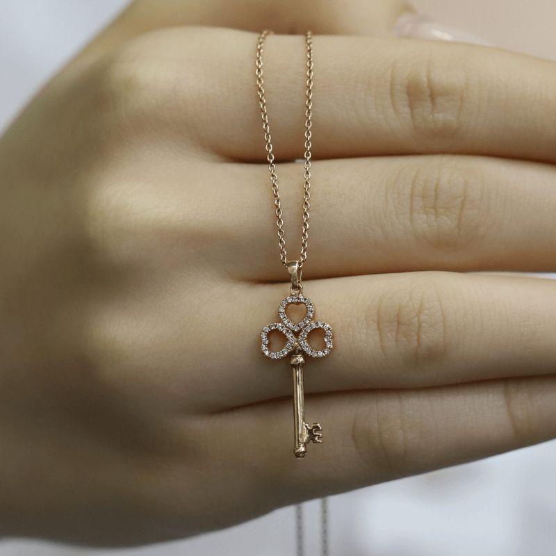 0.11 Karat Pırlanta Fantezi Kolye - IDL Sertifikalı - 2