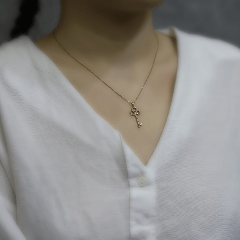 0.11 Karat Pırlanta Fantezi Kolye - IDL Sertifikalı - 5