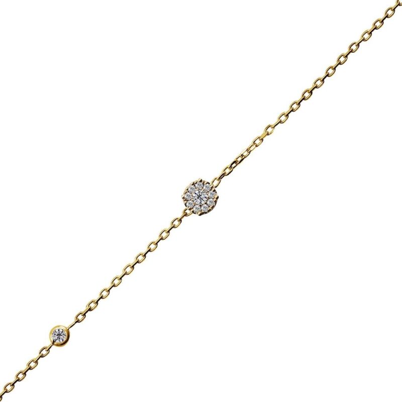 0.14 Karat Pırlanta Coronet Bileklik - IDL Sertifikalı - 1