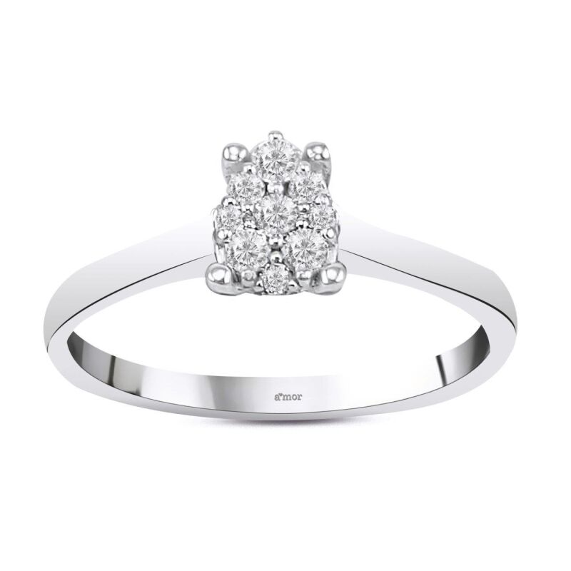 0.14 Karat Pırlanta Coronet Yüzük - IDL Sertifikalı - 1
