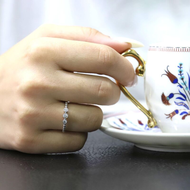 0.15 Karat Pırlanta Fantezi Yüzük - IDL Sertifikalı - 3
