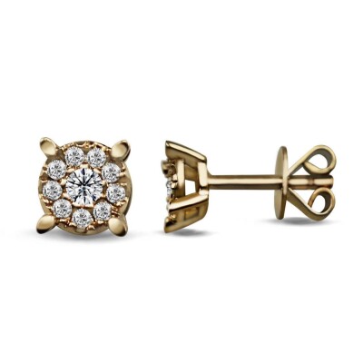 0.16 Karat Pırlanta Coronet Küpe - IDL Sertifikalı - 1