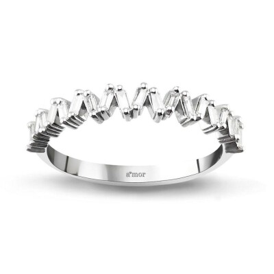 0.17 Karat Pırlanta Baget Yüzük - IDL Sertifikalı - 1