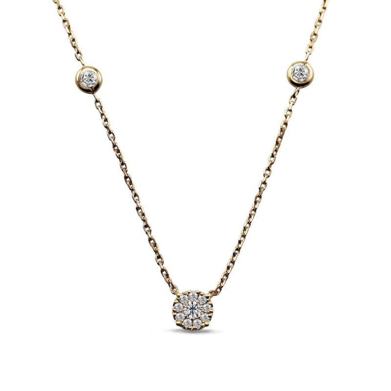0.17 Karat Pırlanta Coronet Kolye - IDL Sertifikalı - 1