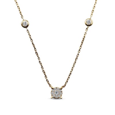0.17 Karat Pırlanta Coronet Kolye - IDL Sertifikalı - 1