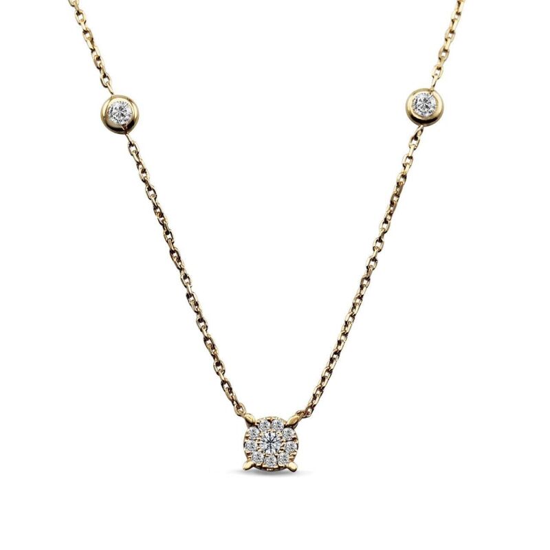 0.17 Karat Pırlanta Coronet Kolye - IDL Sertifikalı - 1