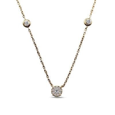 0.17 Karat Pırlanta Coronet Kolye - IDL Sertifikalı - 1