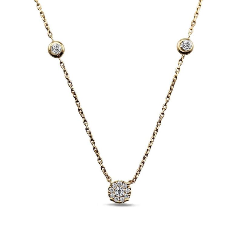 0.17 Karat Pırlanta Coronet Kolye - IDL Sertifikalı - 1