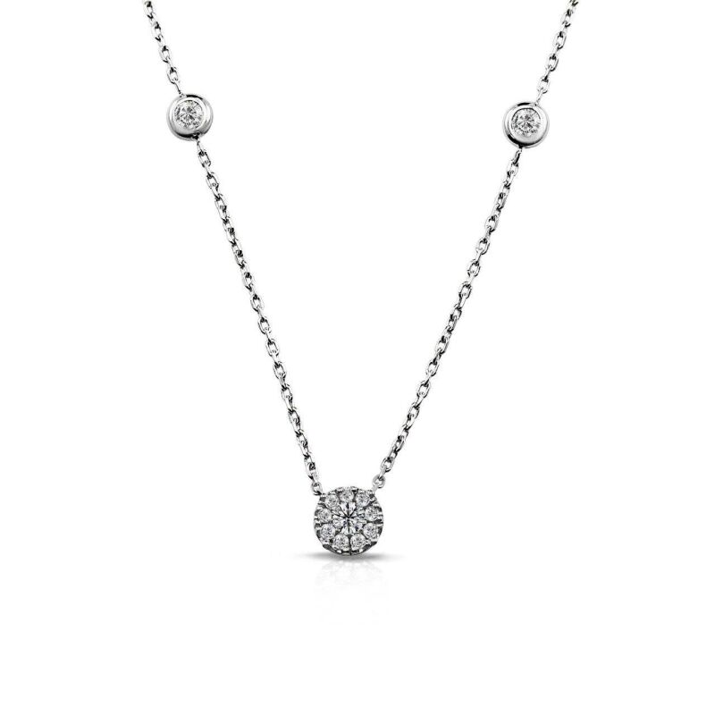 0.18 Karat Pırlanta Coronet Kolye - IDL Sertifikalı - 1