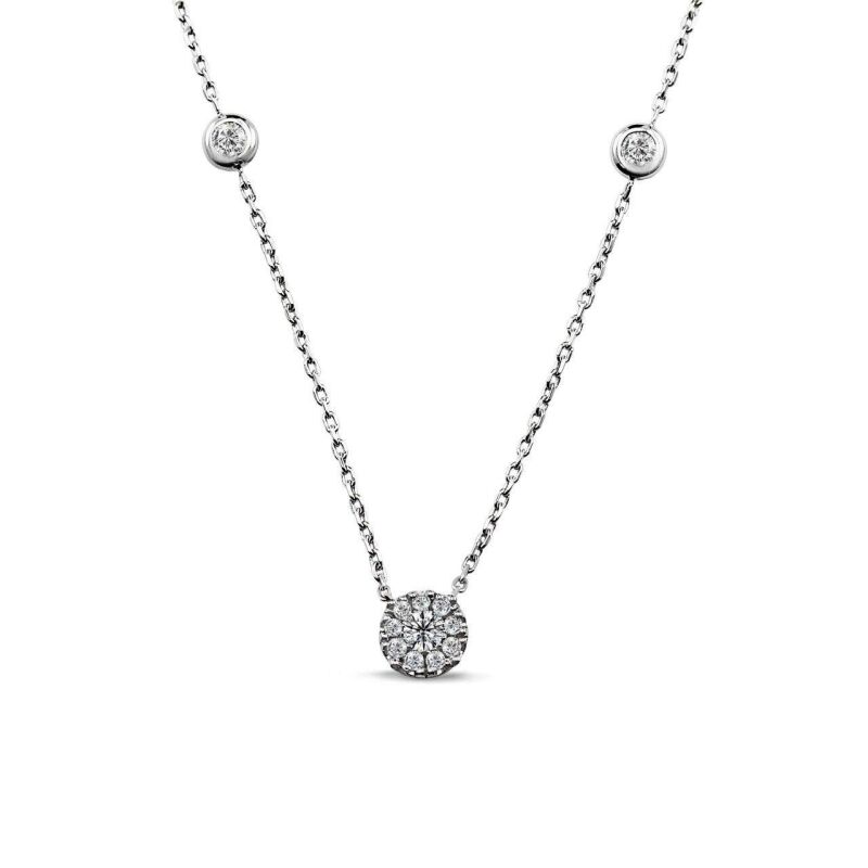 0.18 Karat Pırlanta Coronet Kolye - IDL Sertifikalı - 1