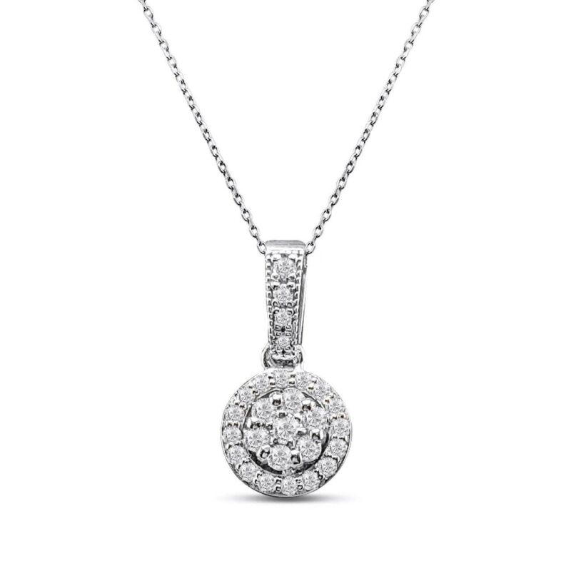 0.18 Karat Pırlanta Coronet Kolye - IDL Sertifikalı - 1
