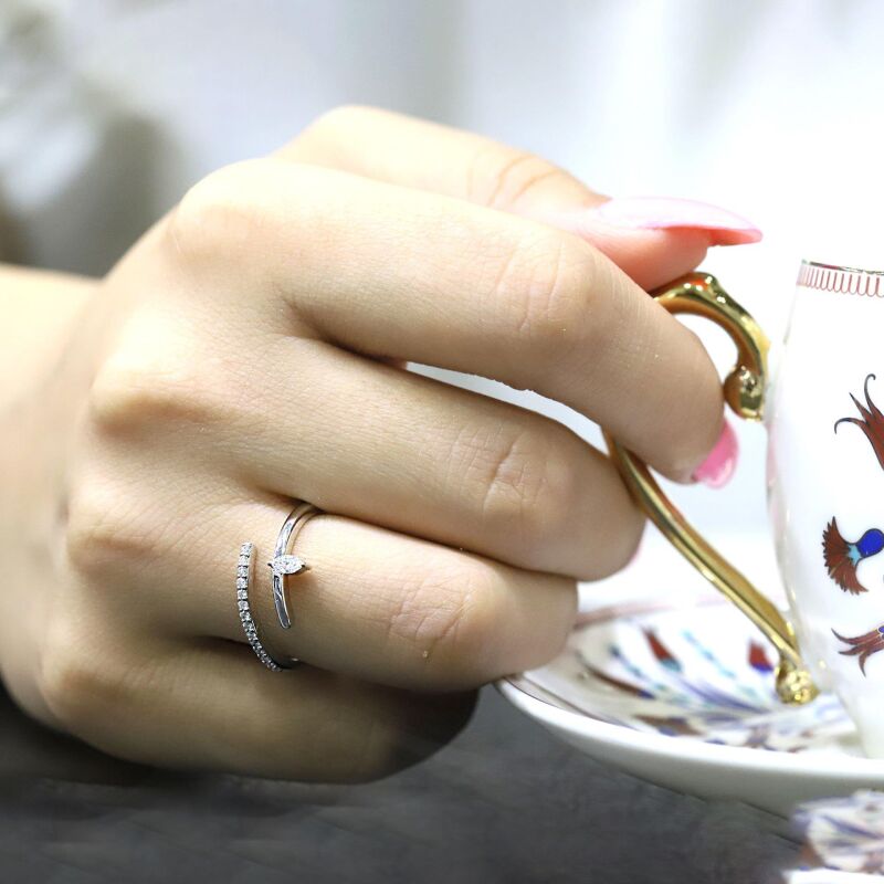 0.18 Karat Pırlanta Fantezi Yüzük - IDL Sertifikalı - 4