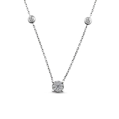 0.19 Karat Pırlanta Coronet Kolye - IDL Sertifikalı - 1