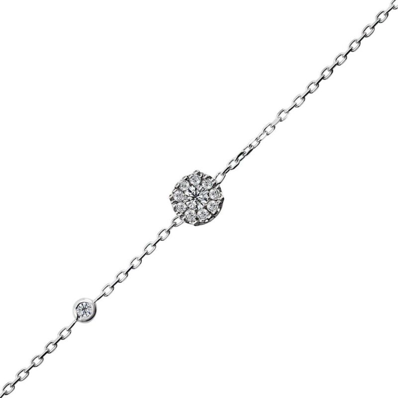 0.20 Karat Pırlanta Coronet Bileklik beyaz - IDL Sertifikalı - 1