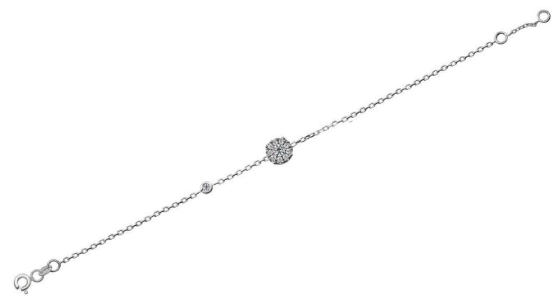 0.20 Karat Pırlanta Coronet Bileklik beyaz - IDL Sertifikalı - 2