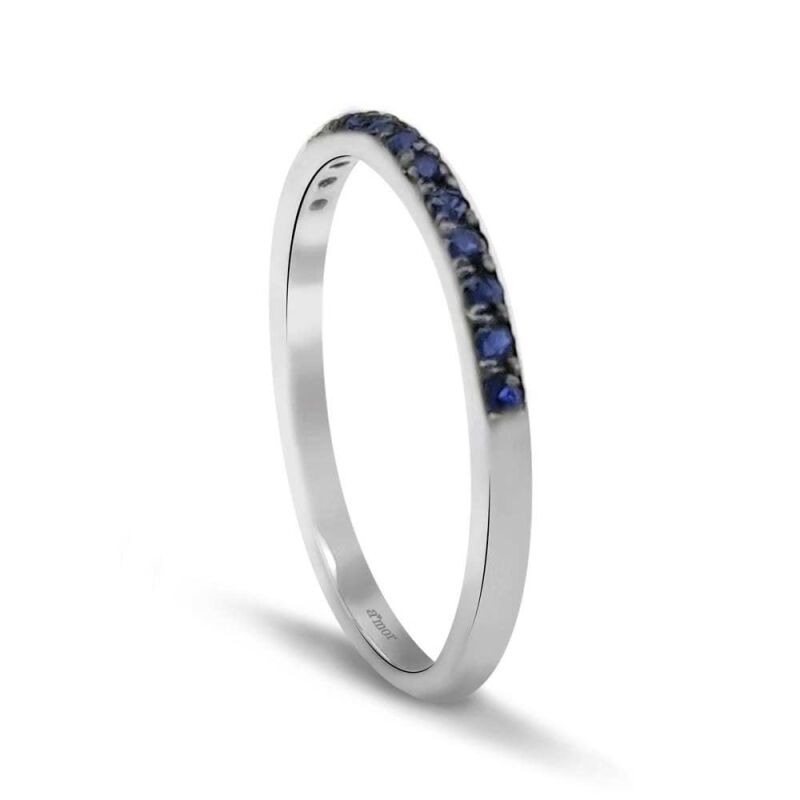 0.20 Karat Pırlanta Safir Yüzük - IDL Sertifikalı - 2