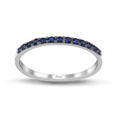 0.20 Karat Pırlanta Safir Yüzük - IDL Sertifikalı - 1