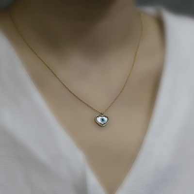 0.21 Karat Pırlanta Fantezi Kolye - IDL Sertifikalı - 5
