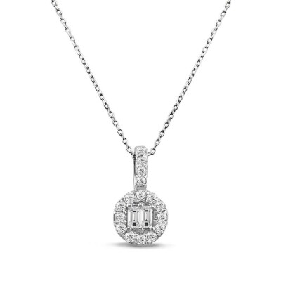 0.22 Karat Pırlanta Baget Kolye - IDL Sertifikalı - 1