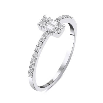 0.24 Karat Pırlanta Baget Yüzük - IDL Sertifikalı - 2