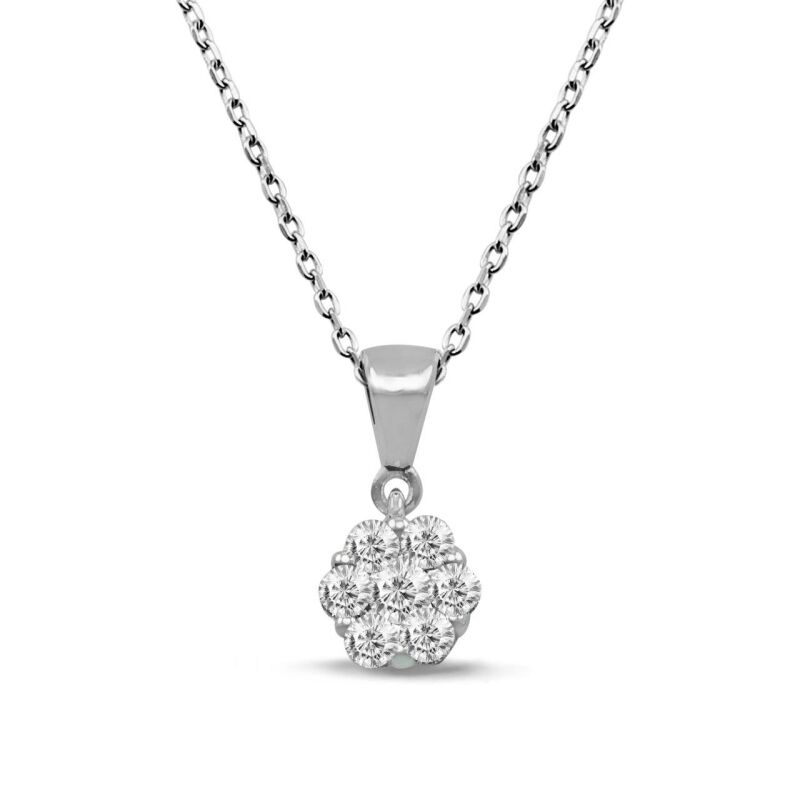 0.24 Karat Pırlanta Coronet Kolye - IDL Sertifikalı - 1