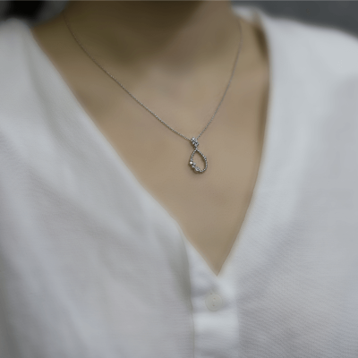 0.24 Karat Pırlanta Fantezi Kolye - IDL Sertifikalı - 4