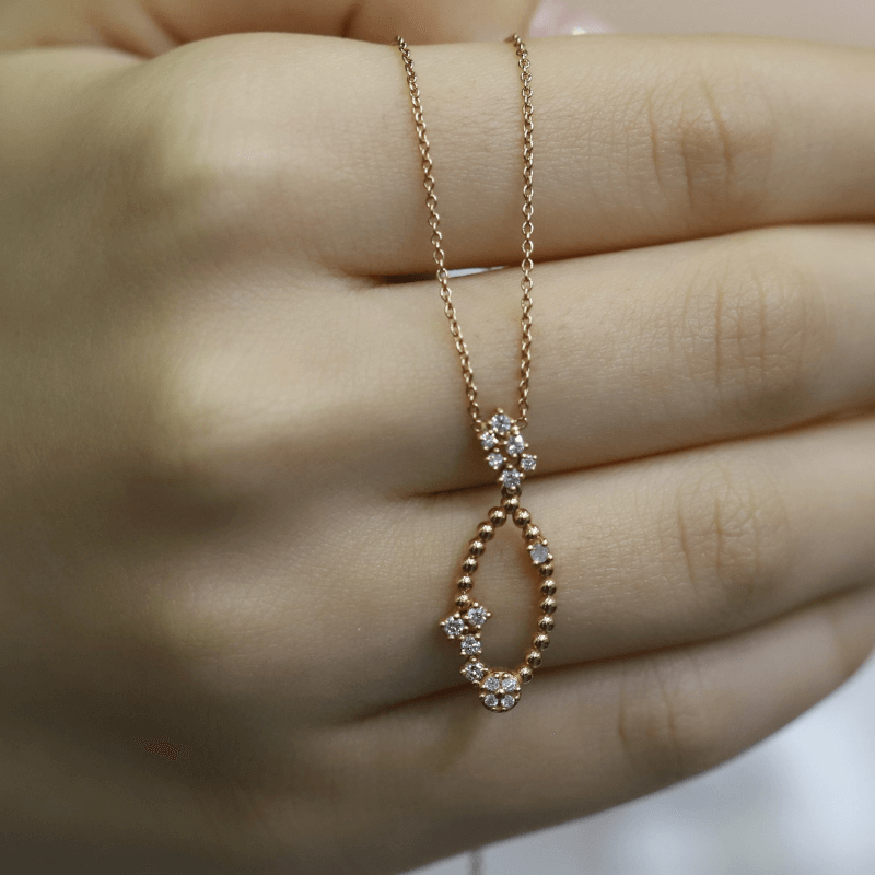 0.24 Karat Pırlanta Fantezi Kolye - IDL Sertifikalı - 2