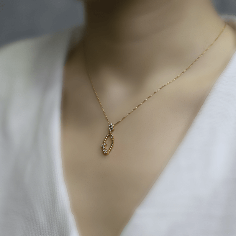 0.24 Karat Pırlanta Fantezi Kolye - IDL Sertifikalı - 4