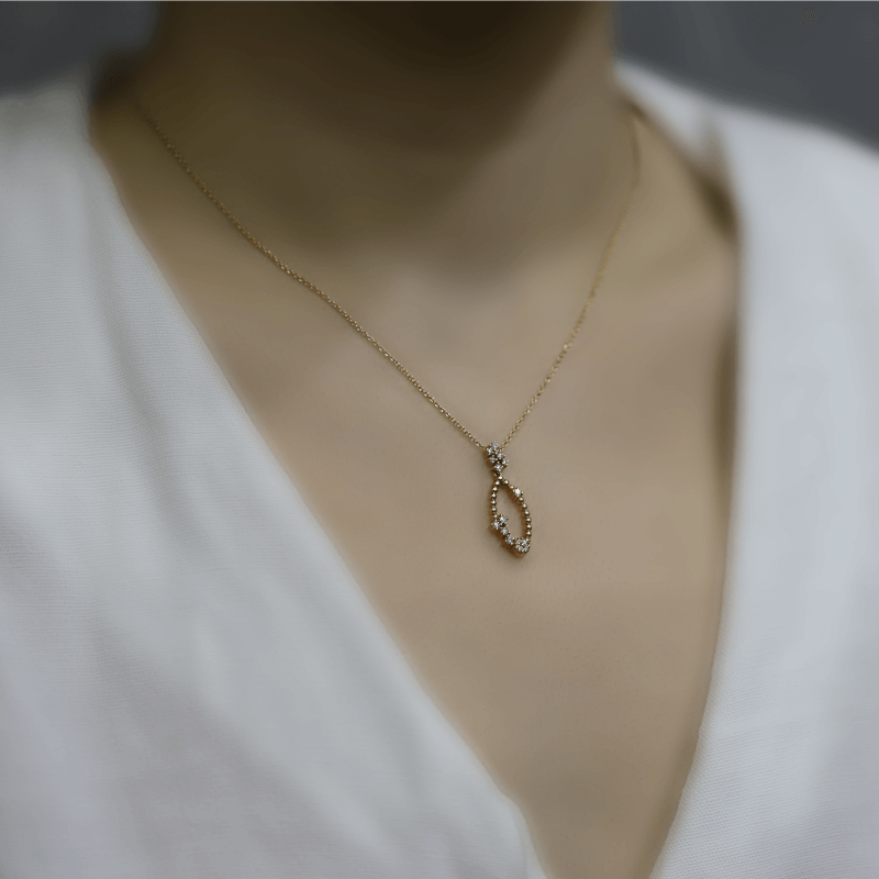 0.24 Karat Pırlanta Fantezi Kolye - IDL Sertifikalı - 5