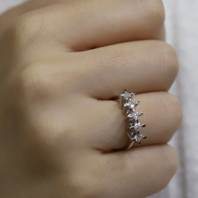 0.25 Karat Pırlanta Beştaş Yüzük - IDL Sertifikalı - 6