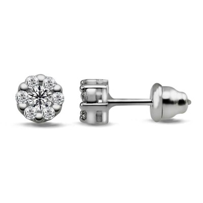0.25 Karat Pırlanta Coronet Küpe - IDL Sertifikalı - 1