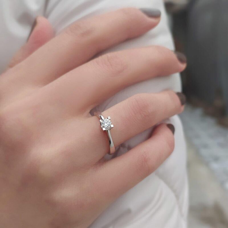 0.25 Karat Pırlanta Tektaş Yüzük - IDL Sertifikalı - 3