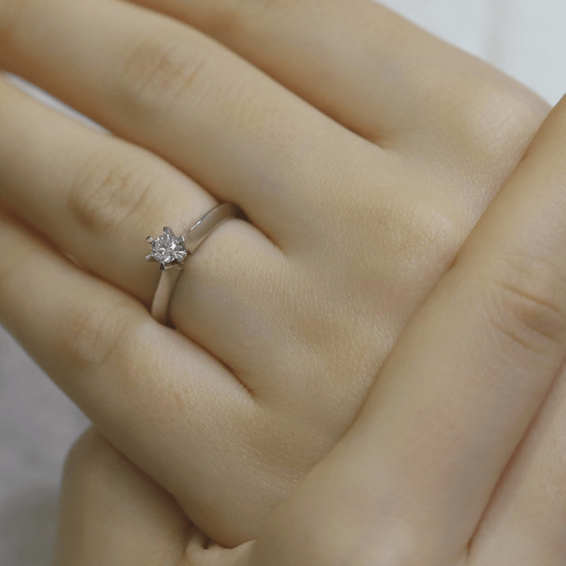 0.25 Karat Pırlanta Tektaş Yüzük - IDL Sertifikalı - 6