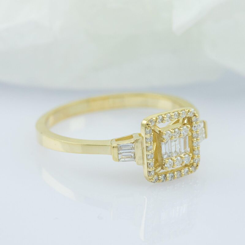0.26 Karat Pırlanta Baget Yüzük - IDL Sertifikalı - 2