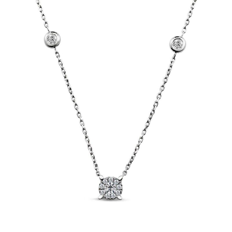 0.26 Karat Pırlanta Coronet Kolye - IDL Sertifikalı - 1
