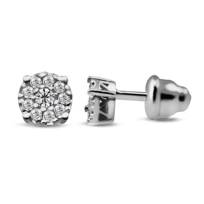 0.28 Karat Pırlanta Coronet Küpe - IDL Sertifikalı - 1
