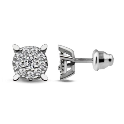0.28 Karat Pırlanta Coronet Küpe - IDL Sertifikalı - 1