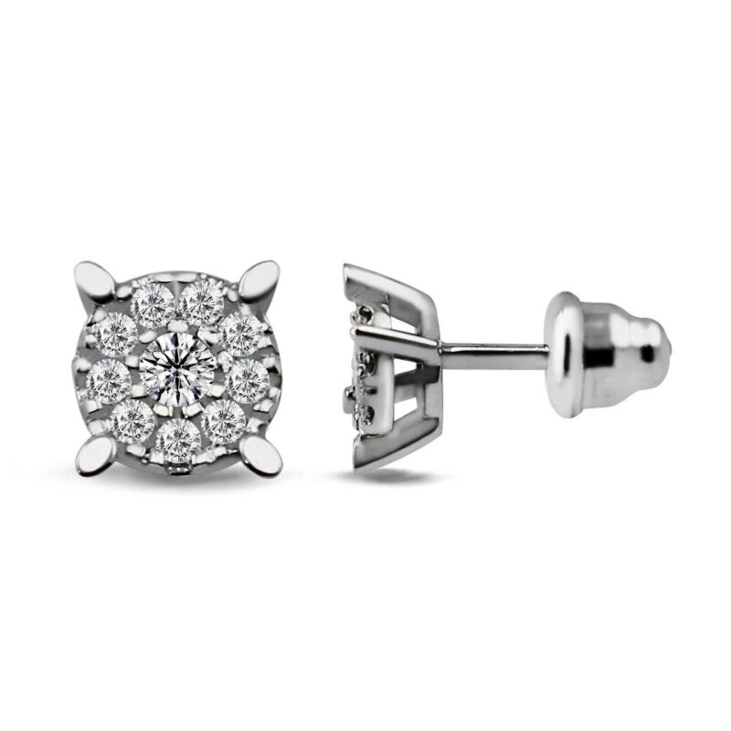 0.28 Karat Pırlanta Coronet Küpe - IDL Sertifikalı - 1