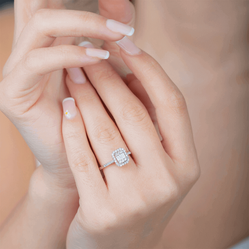 0.32 Karat Pırlanta Baget Yüzük - IDL Sertifikalı - 6