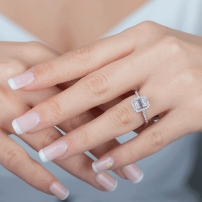 0.32 Karat Pırlanta Baget Yüzük - IDL Sertifikalı - 7
