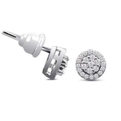 0.32 Karat Pırlanta Coronet Küpe - IDL Sertifikalı - 1