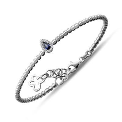 0.33 Karat Pırlanta Safir Bileklik - IDL Sertifikalı - 2