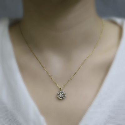 0.34 Karat Coronet Pırlanta Kolye - IDL Sertifikalı - 3