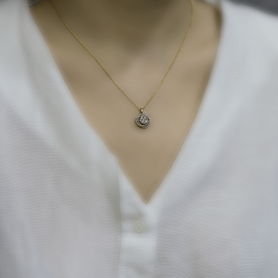 0.34 Karat Coronet Pırlanta Kolye - IDL Sertifikalı - 4