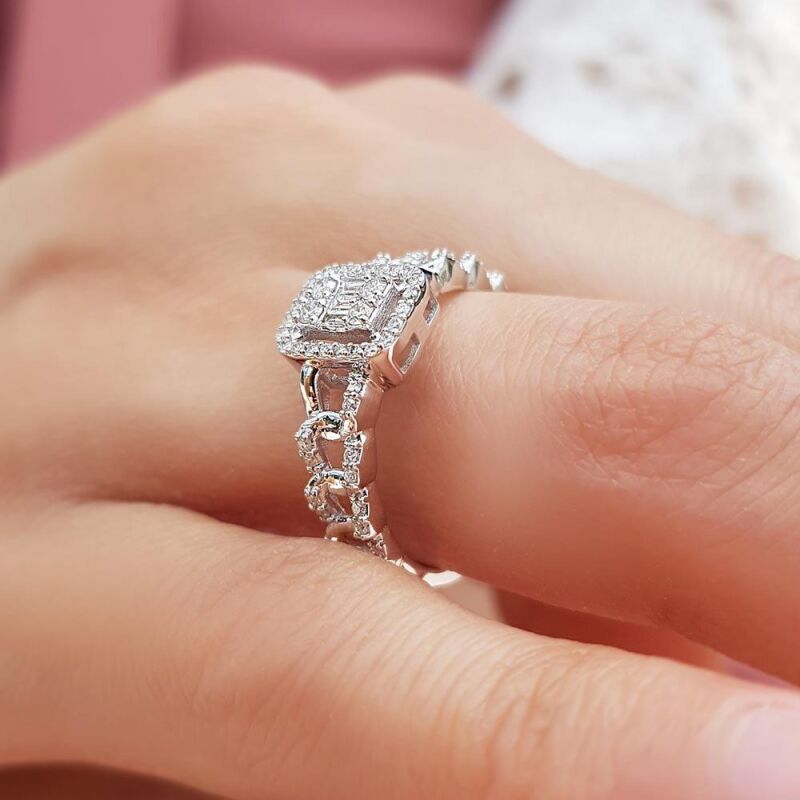 0.35 Karat Pırlanta Baget Yüzük - IDL Sertifikalı - 4