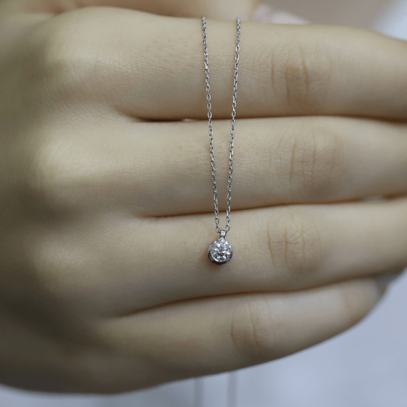 0.35 Karat Pırlanta Tektaş Kolye - IDL Sertifikalı - 2