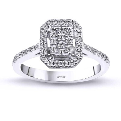 0.36 Karat Pırlanta Coronet Yüzük - IDL Sertifikalı - 1