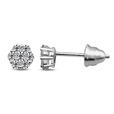 0.37 Karat Pırlanta Coronet Küpe - IDL Sertifikalı - 1